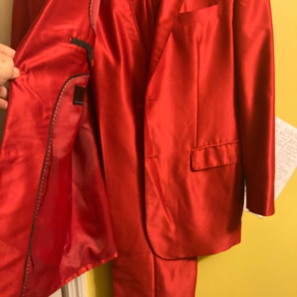 Ferrecci two piece, pants, jacket suit, Italian red - Picture 13 of 16